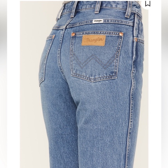 NWT Wrangler Wild West 603 High Rise Straight Jean Retro Mid Damaged, 34 - Picture 3 of 9